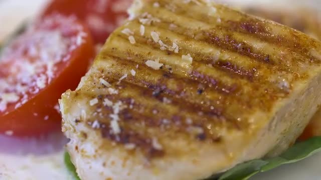 Grilled Chicken Steak: Stock Video
