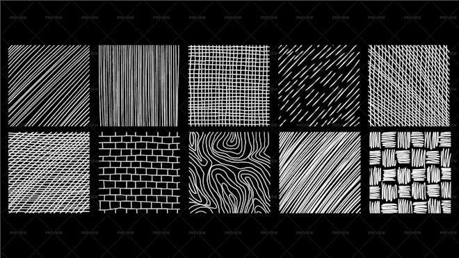 10 Hand Drawn Textures - Graphics | Motion Array