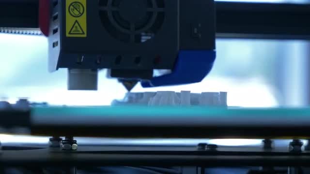 3D Printer Running: Stock Video