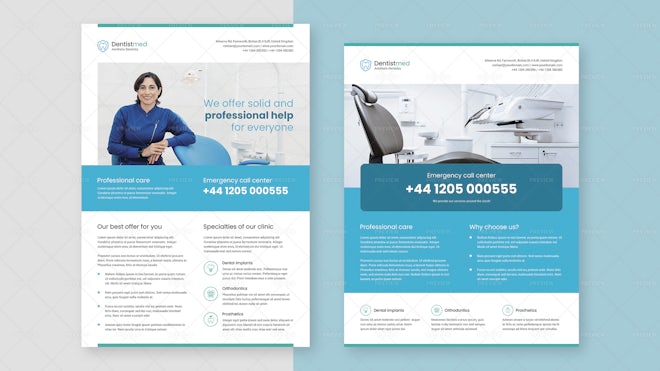 Dentist Clinic Flyer Template - Graphics | Motion Array