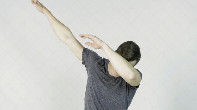 Young Man Makes A Dab Gesture - Stock Photos 