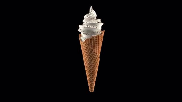Ice Cream in A Waffle Cone: Stock Motion Graphics