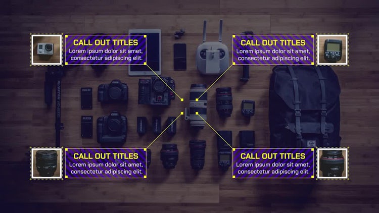 Glitch Call Out Titles 4k: Premiere Pro Templates