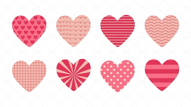 Abstract Pink Hearts - Graphics | Motion Array