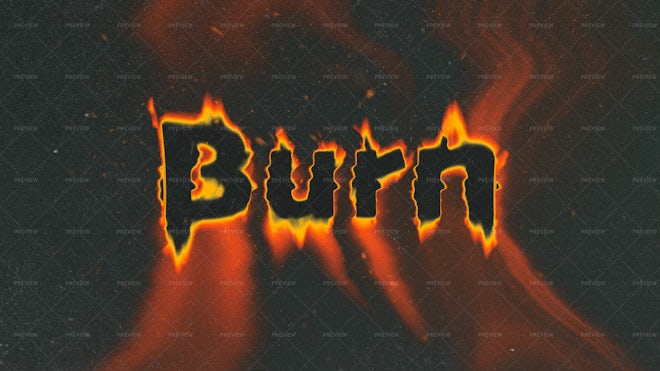 Burn Photoshop Text Effect - Graphics | Motion Array