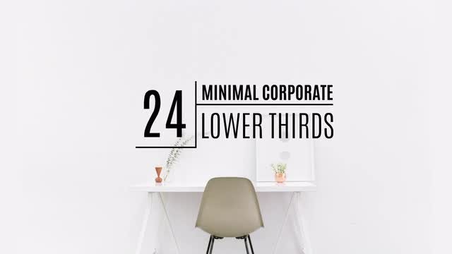 24 Minimal Corporate Lower Thirds: After Effects Templates