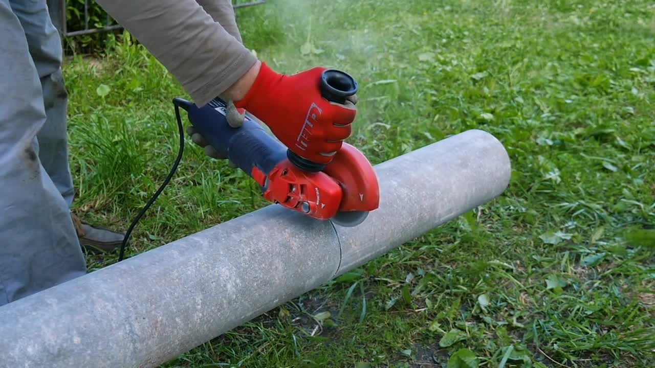 Cutting A Pipe Stock Video Motion Array