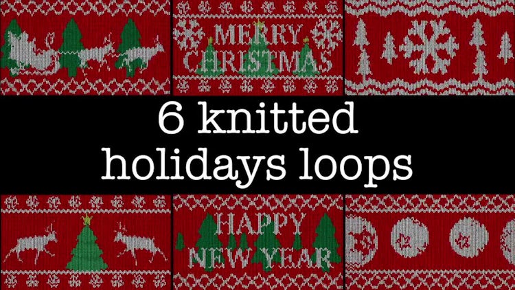 Knitted Holidays Loops Pack: Stock Motion Graphics
