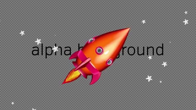 Cartoon Space Rocket 02: Stock Motion Graphics