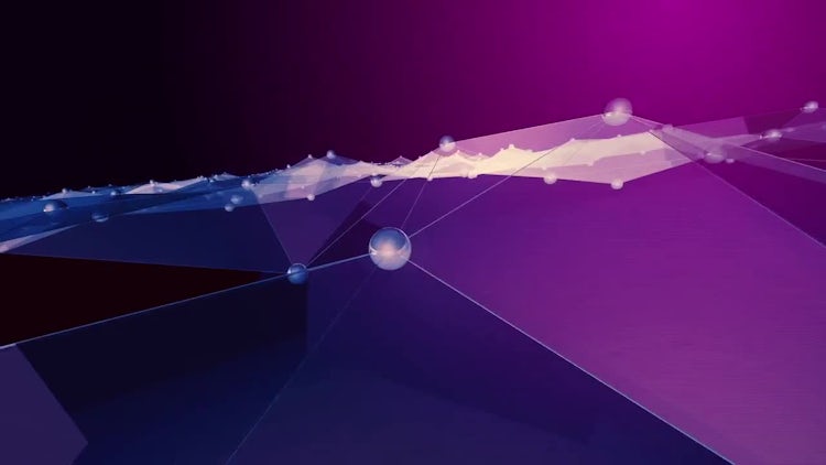 Abstract Polygon waves dolly: Stock Motion Graphics