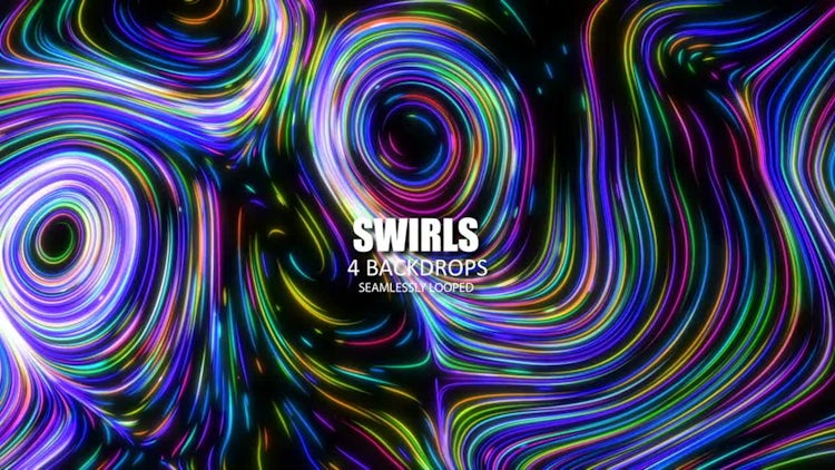 Swirling Color Forms: Stock Motion Graphics