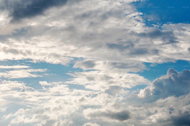 Clouds Lighting Up With Sunlight - Stock Photos | Motion Array