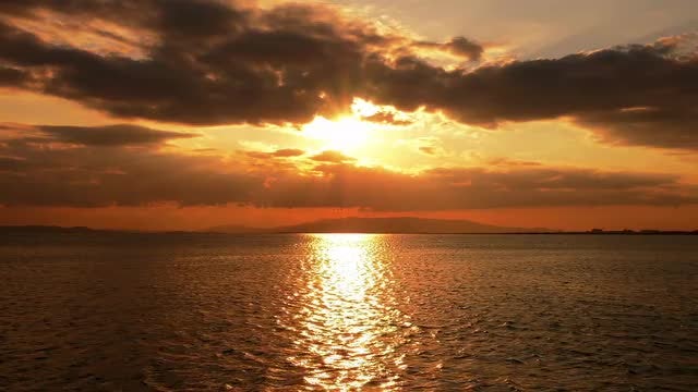 Sunset Over Water: Stock Video