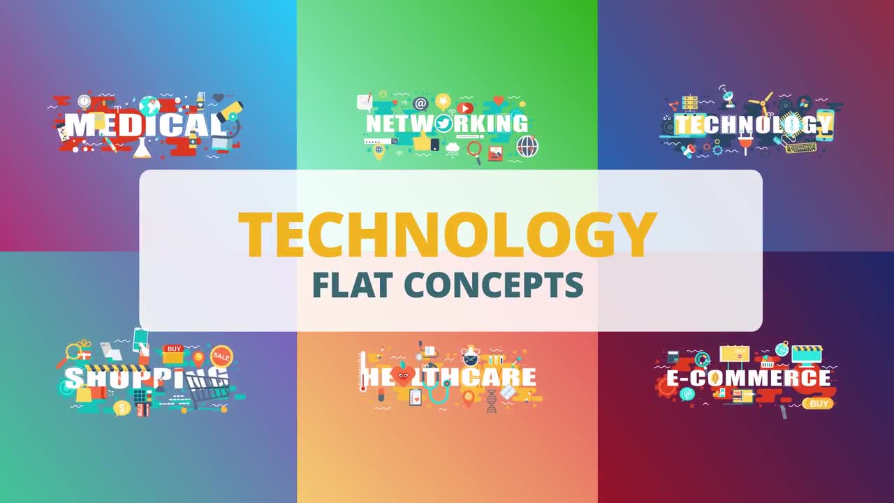 technology-word-flat-concepts-after-effects-templates-motion-array