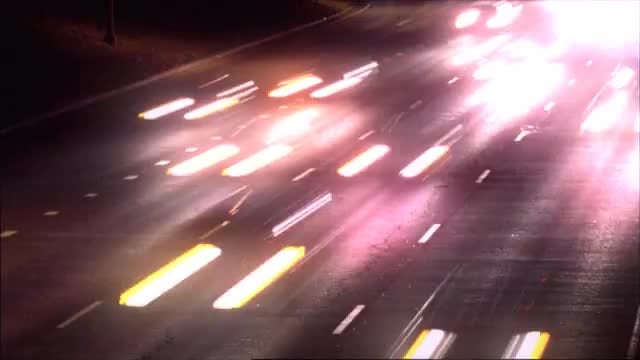 Timelapse Highway At Night: Stock Video