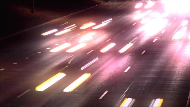 Timelapse Highway At Night: Stock Video