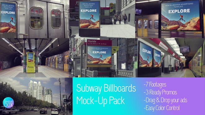 Subway Billboards Mockup Promo Pack Freebies template preview