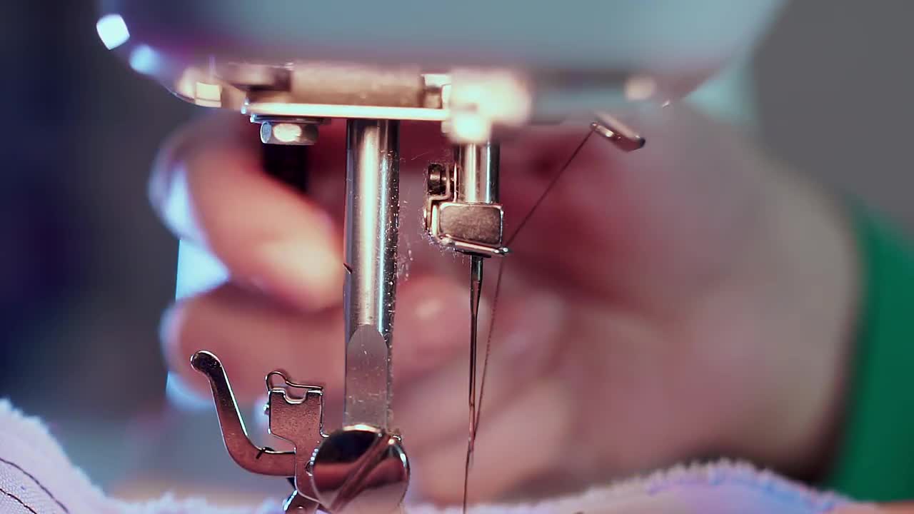 Needle On Sewing Machine Stock Video Motion Array