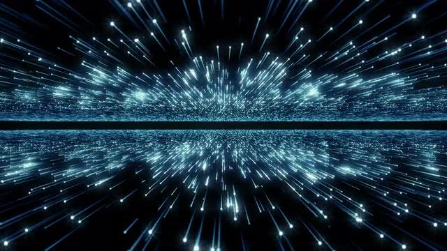 Blue Particles Perspective: Stock Motion Graphics