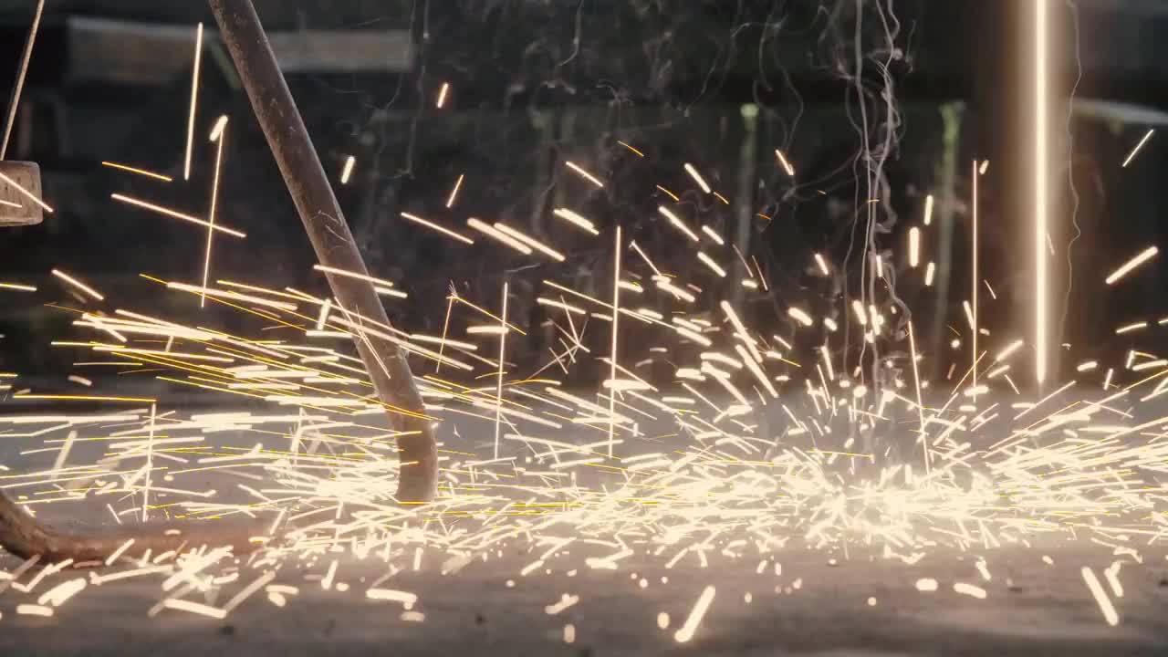 Welding Sparks Stock Video Motion Array