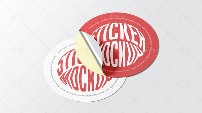 Sticker Label Mockup - Graphics