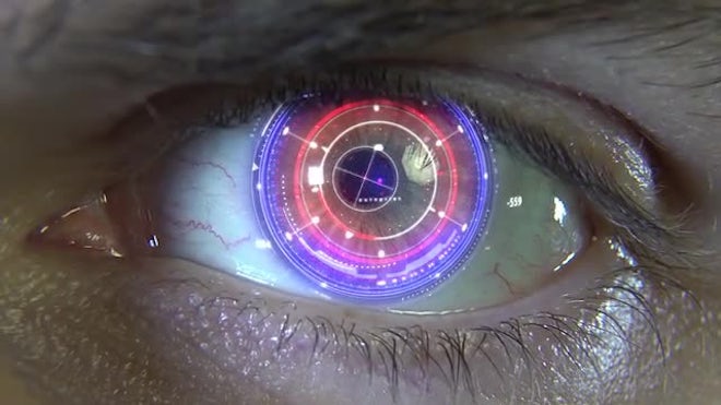 Hi-tech Eye With HUD - Stock Motion Graphics | Motion Array