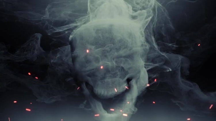 Smoke Skull Terror Stock Motion Graphics Motion Array