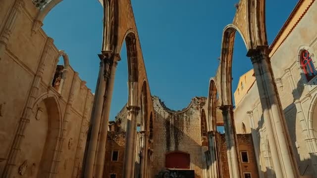 Old Convent In Lisbon: Stock Video