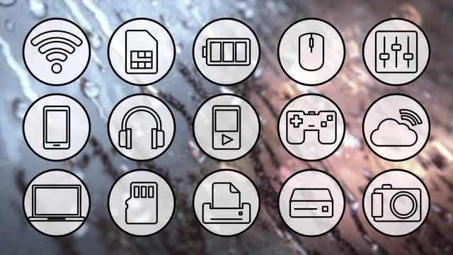 Technology Icons Pack: Stock Motion Graphics