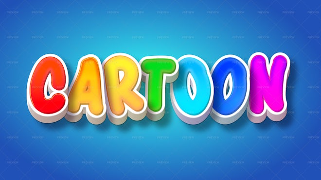 Colorful Cartoon Text Effect - Graphics | Motion Array