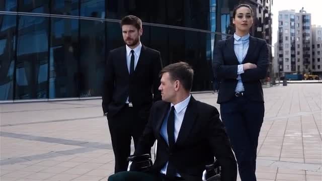 Handicapped Man: Stock Video