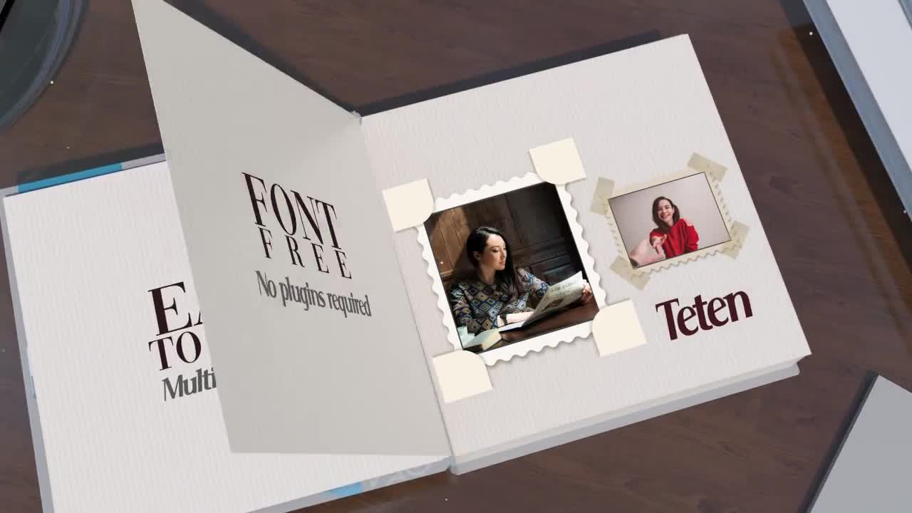 the 3d photo album book after effects template free download