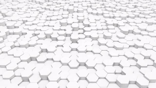 White Hexagon Background Loop: Stock Motion Graphics