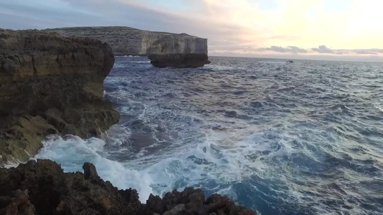 Ocean View At Sunset: Stock Video