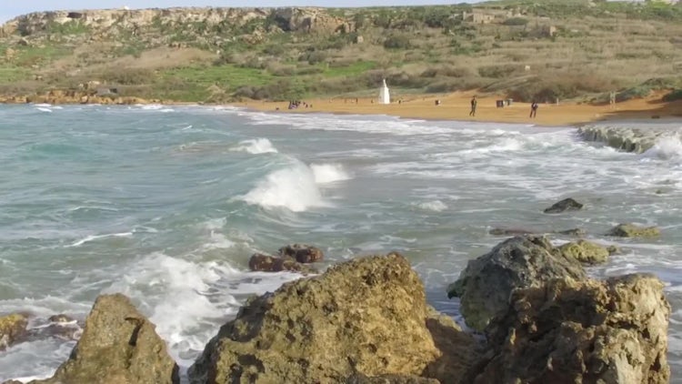 Rocks In The Ocean: Stock Video