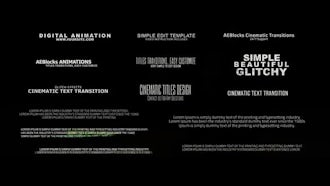 Cinematic Glitch Titles: After Effects Templates