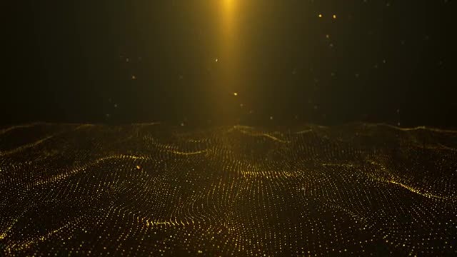 Gold Particles Field: Stock Motion Graphics