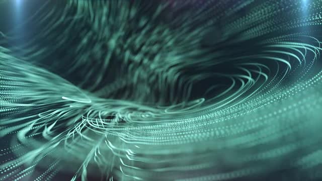 Cyan Chaotic Vortex: Stock Motion Graphics