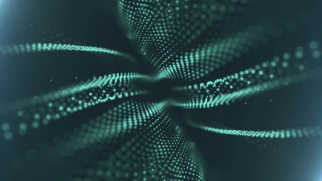 Converging Cyan Curves: Stock Motion Graphics