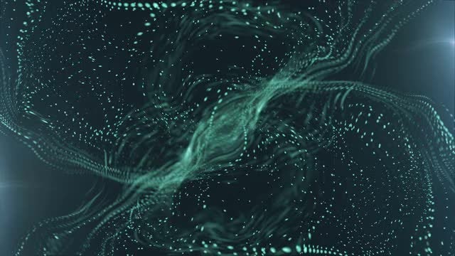 Cyan Particles Sci-fi Organism: Stock Motion Graphics