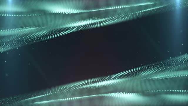 Oblique Cyan Particles Surface: Stock Motion Graphics