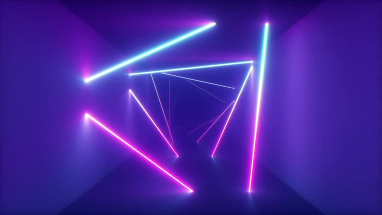 Neon Lights Passageway - Stock Motion Graphics | Motion Array