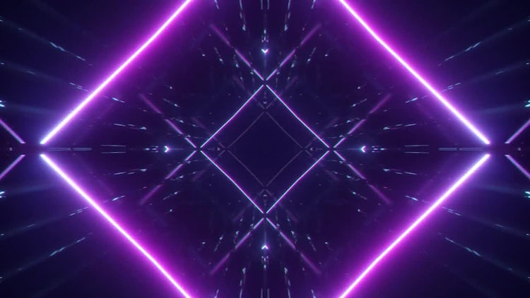 Purple Neon Shapes Display Stock Motion Graphics Motion Array