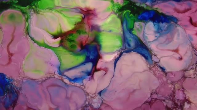 Colorful Paint Mixture Spreads: Stock Video