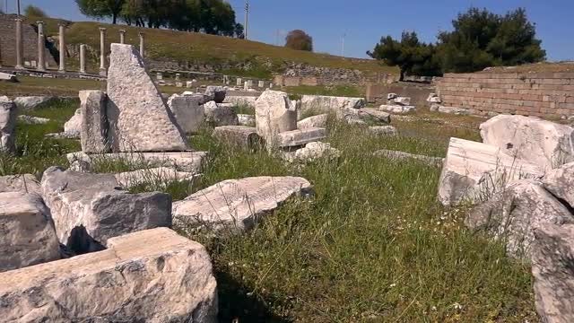Asklepion - Ancient Hospital In Turkey: Stock Video