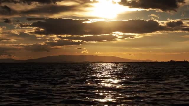 Sea And Clouds At Sunset: Stock Video