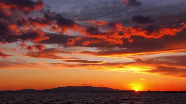 Red Clouds During Sunset: Stock Video
