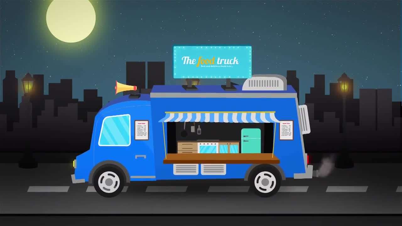 Food Truck Logo Reveal - After Effects Templates | Motion Array