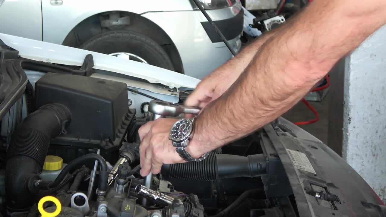 Spark Plug Disassembly Stock Video Motion Array