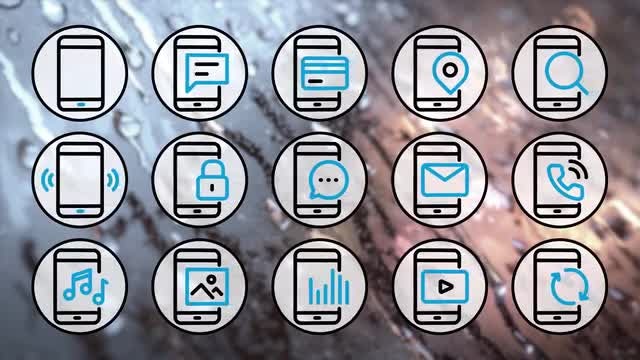 Phone Icons 4K Pack: Stock Motion Graphics